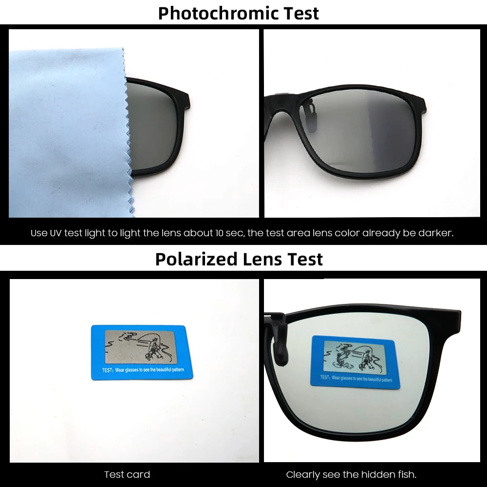 Polarized Pilot Flip-Up Clip-On Sunglasses – Photochromic UV400 Shades for Men & Women - Image 2