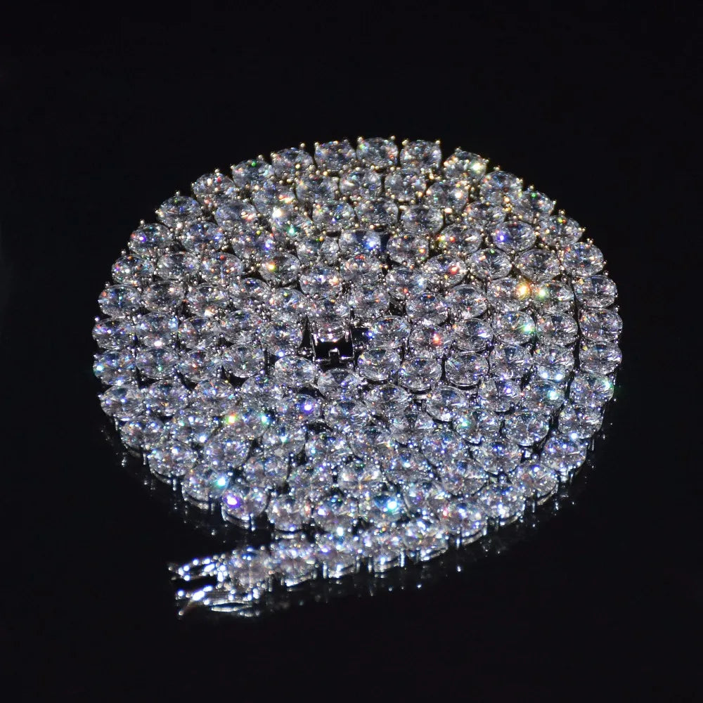 Bubble Letter Pendant with 1-Row Tennis Chain - Image 5