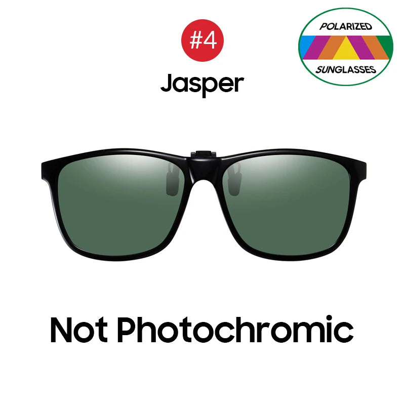 Polarized Pilot Flip-Up Clip-On Sunglasses – Photochromic UV400 Shades for Men & Women - Image 8