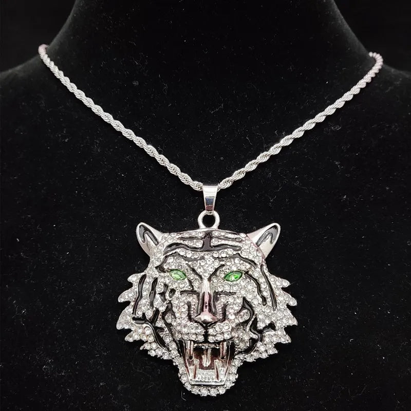 Hip Hop 3D Tiger Pendant Necklace - Image 8