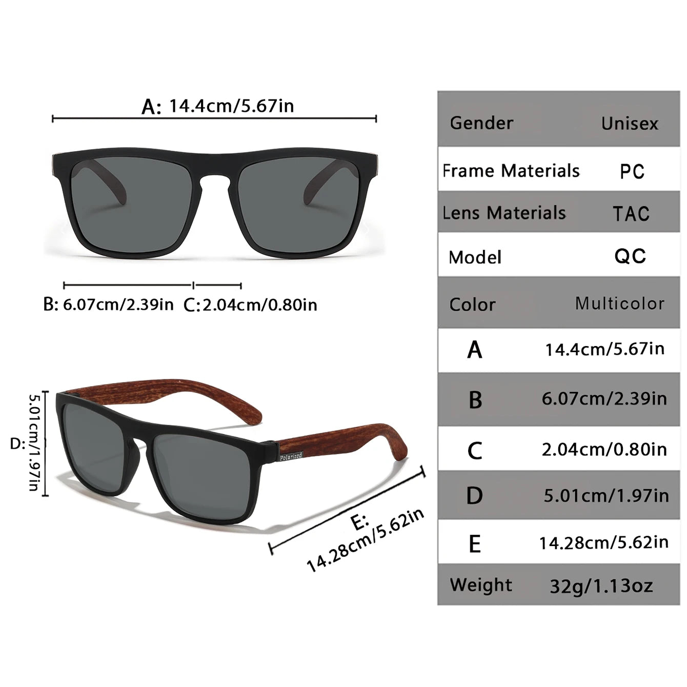 Classic Polarized Sunglasses – Unisex UV Protection Shades for Outdoor Sports & Daily Wear - Image 2