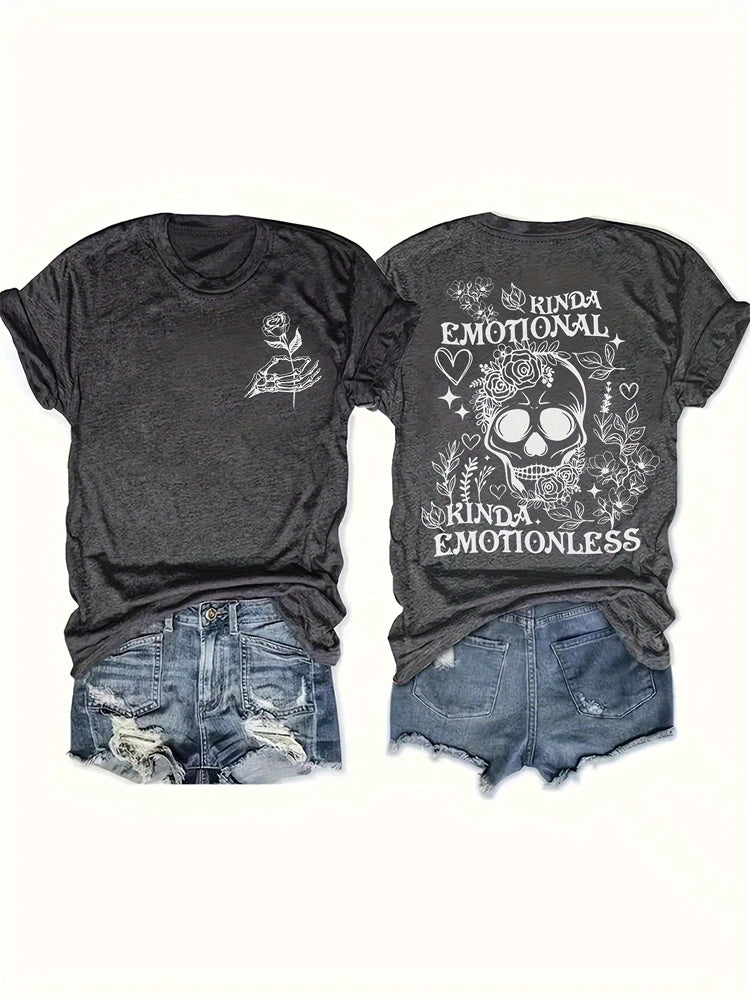 2025 Red Rose Printed T-Shirt – Casual Loose-Fit Short Sleeve Summer Tee - Image 12