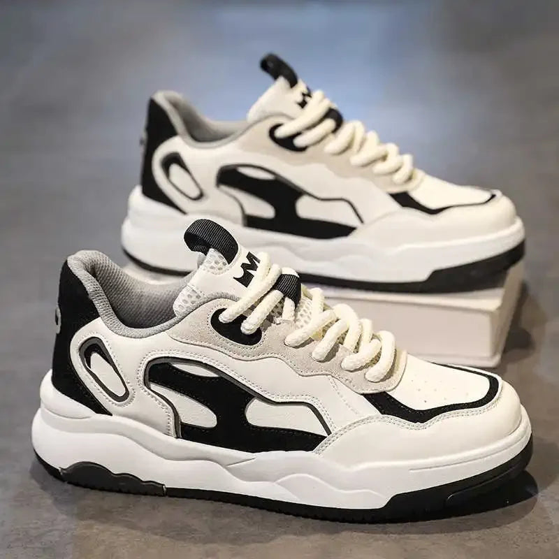 Hip Hop High-Top Sneakers for Men – White Autumn Sport Boots (Size 44) - Image 7