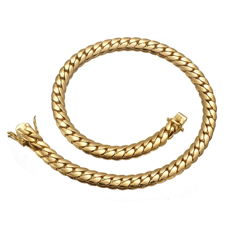 Hip Hop Bling Gold Cuban Link Chain - Image 3