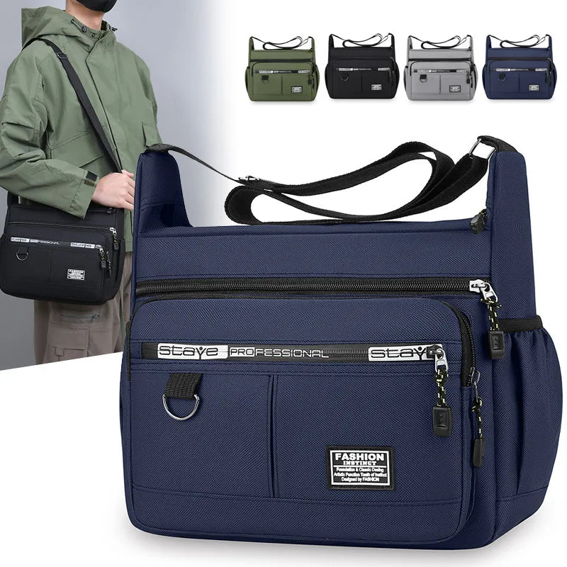 Multi-Layer Men’s Messenger Bag – Durable Crossbody Sling with Multiple Pockets - Image 7