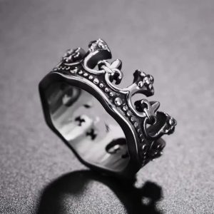 Classic Retro Crown King Ring – Unisex Punk-Inspired Fashion Jewelry for Men & Women