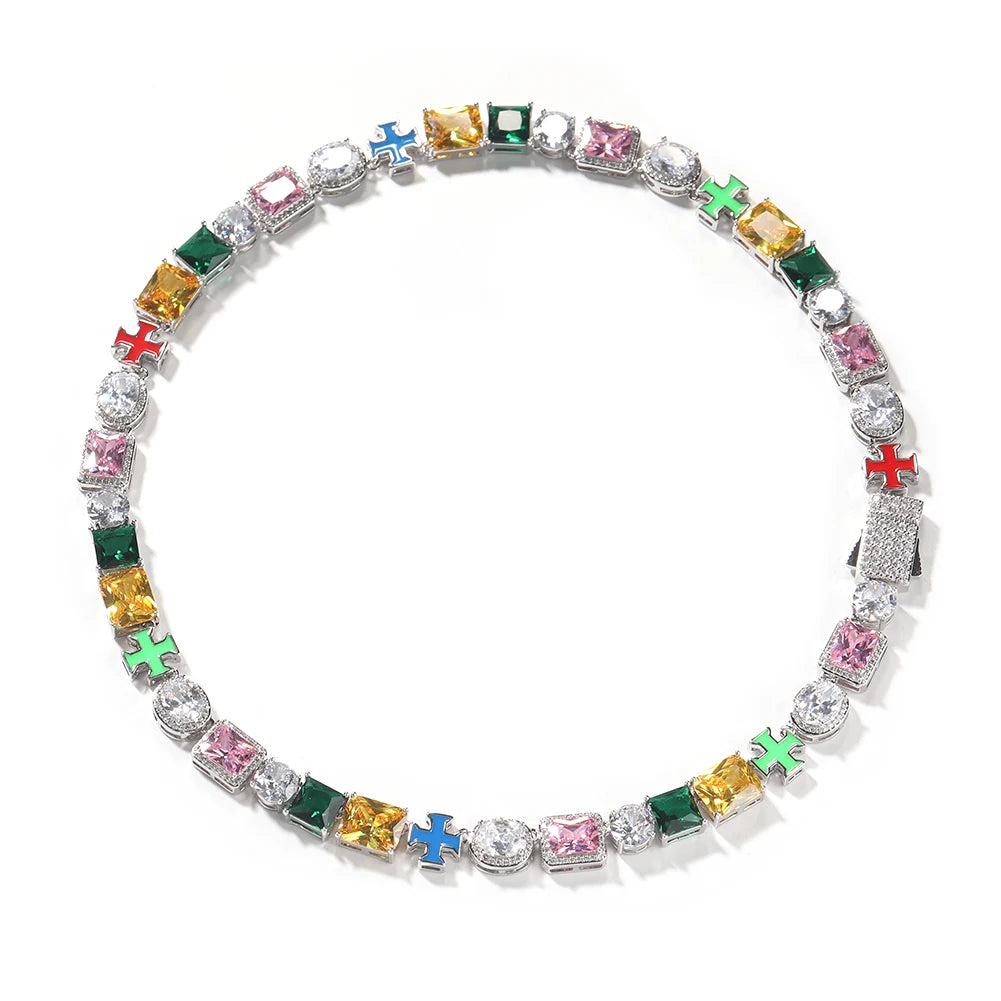 Iced Out Multi-Gemstone Necklace - Image 7