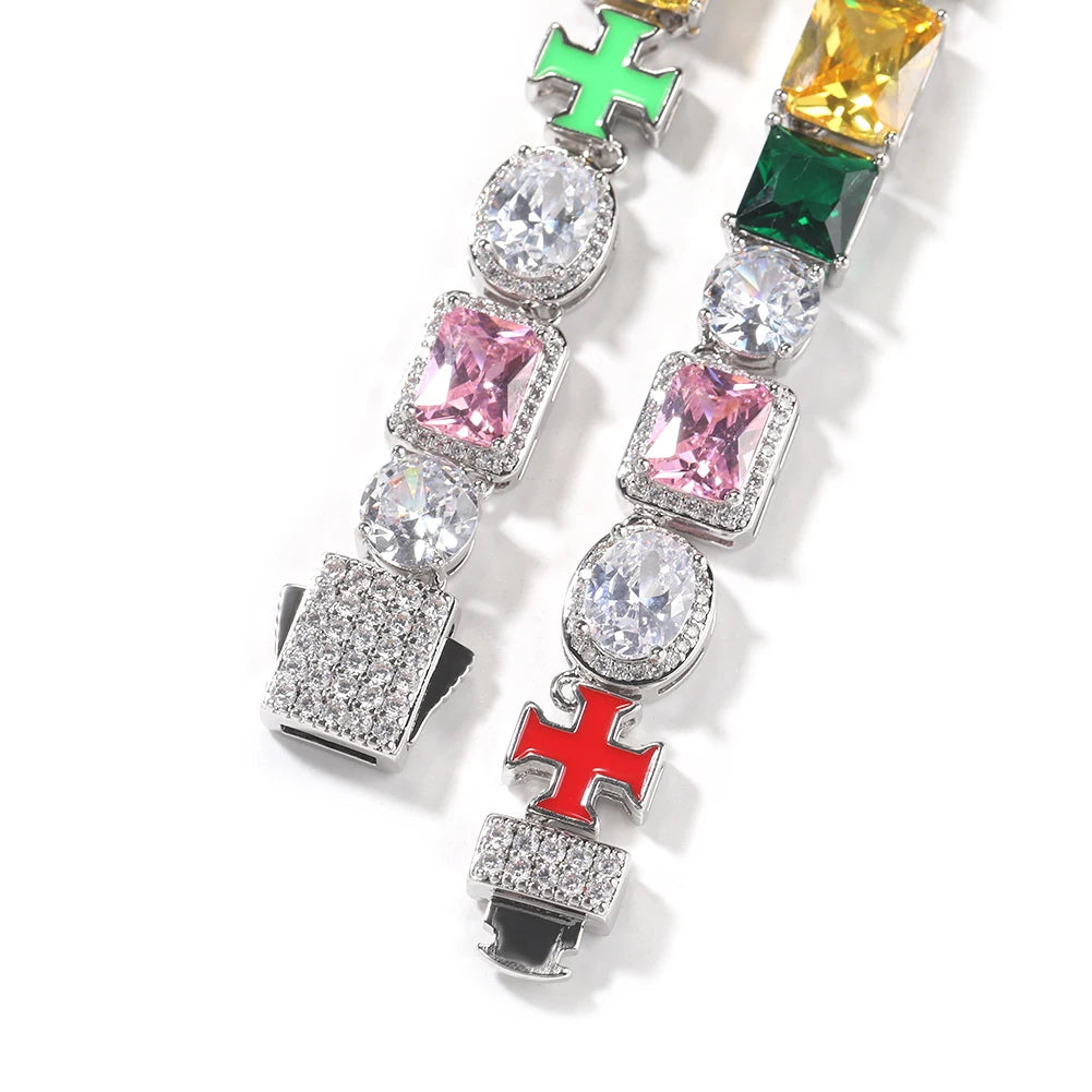 Iced Out Multi-Gemstone Necklace - Image 2