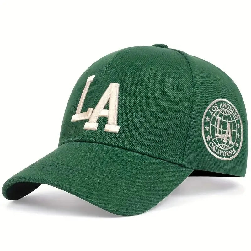 Unisex LA Letter Embroidery Snapback Cap – Adjustable Casual Hat for Spring & Autumn - Image 2