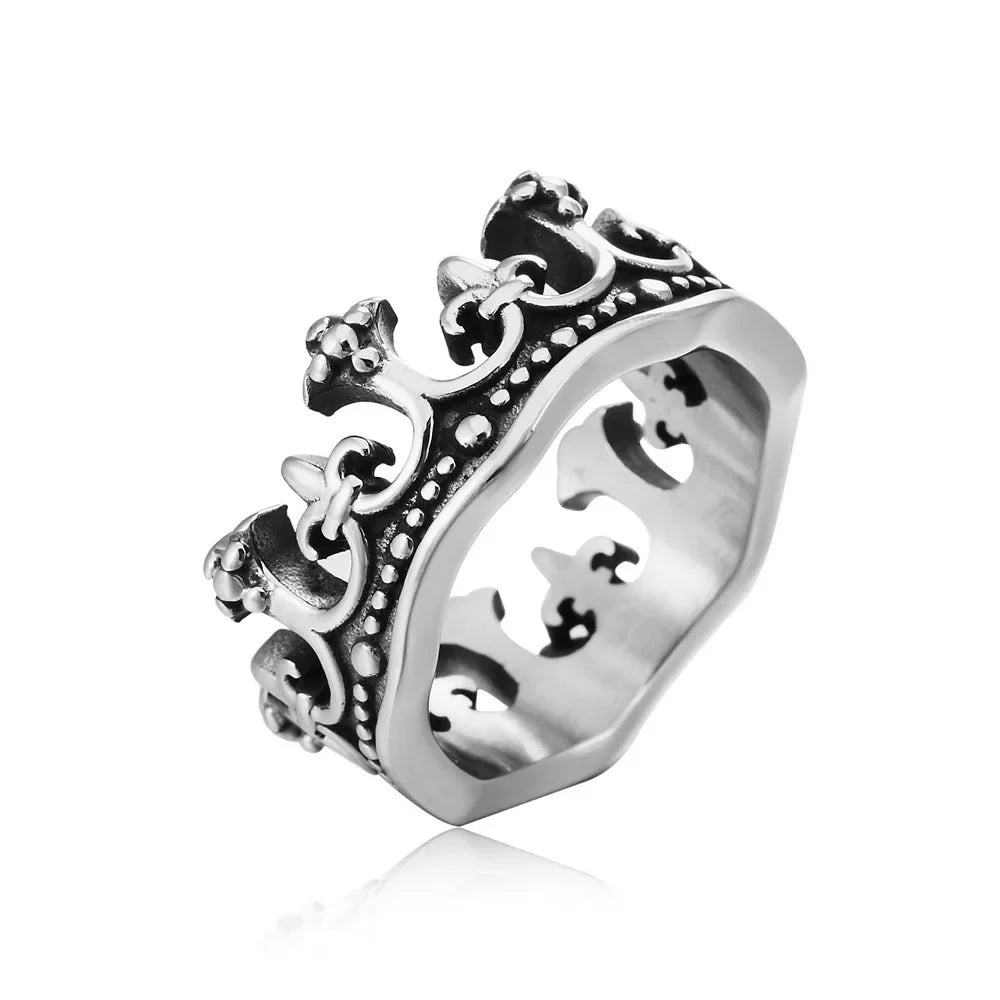 Classic Retro Crown King Ring – Unisex Punk-Inspired Fashion Jewelry for Men & Women - Image 6