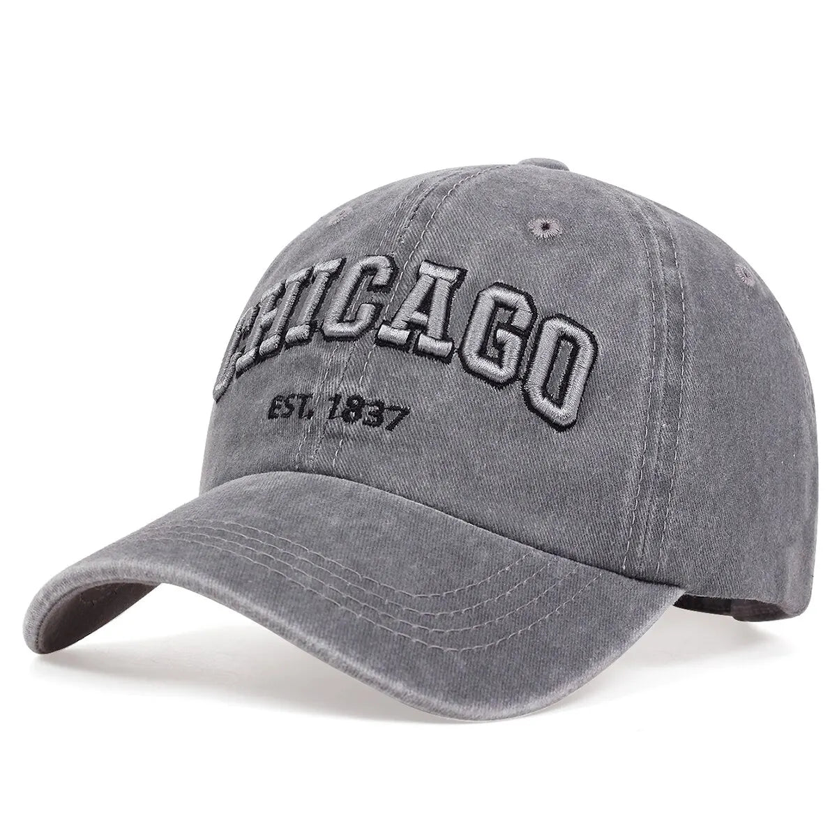 CHICAGO Letter Embroidered Baseball Cap – Unisex Cotton Snapback Hat for Spring & Summer Streetwear - Image 21