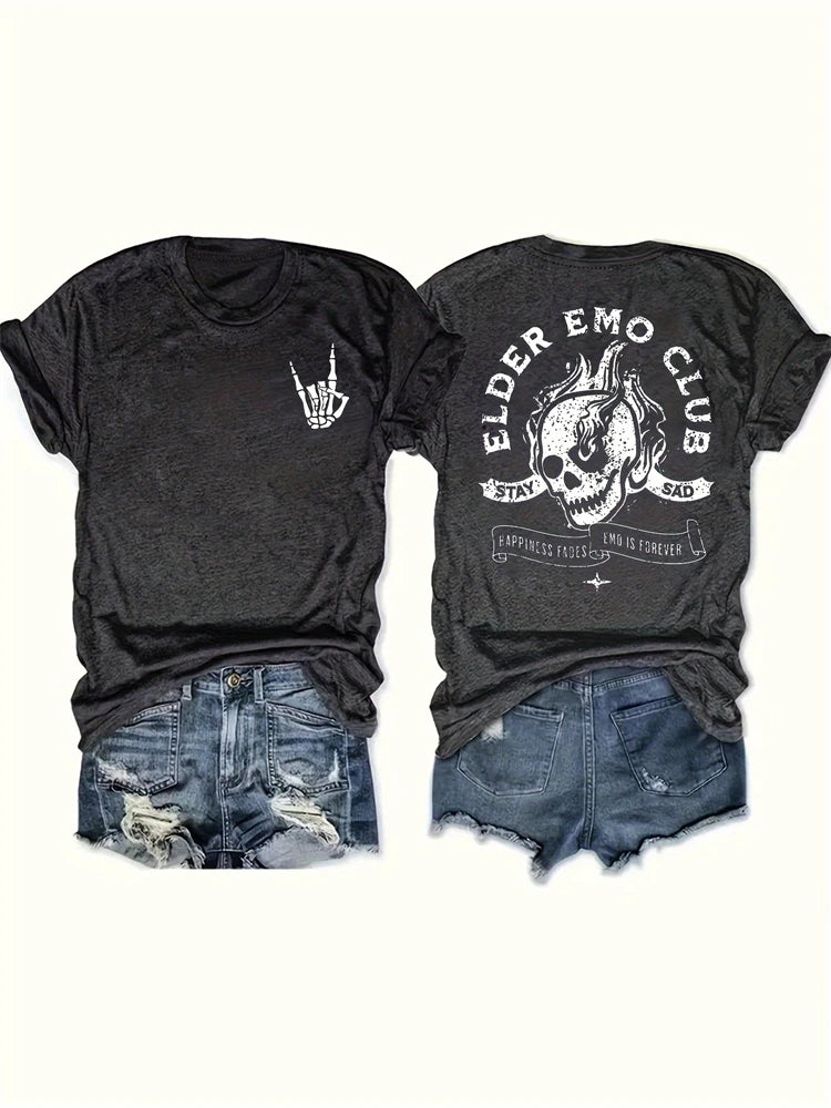 2025 Red Rose Printed T-Shirt – Casual Loose-Fit Short Sleeve Summer Tee - Image 8