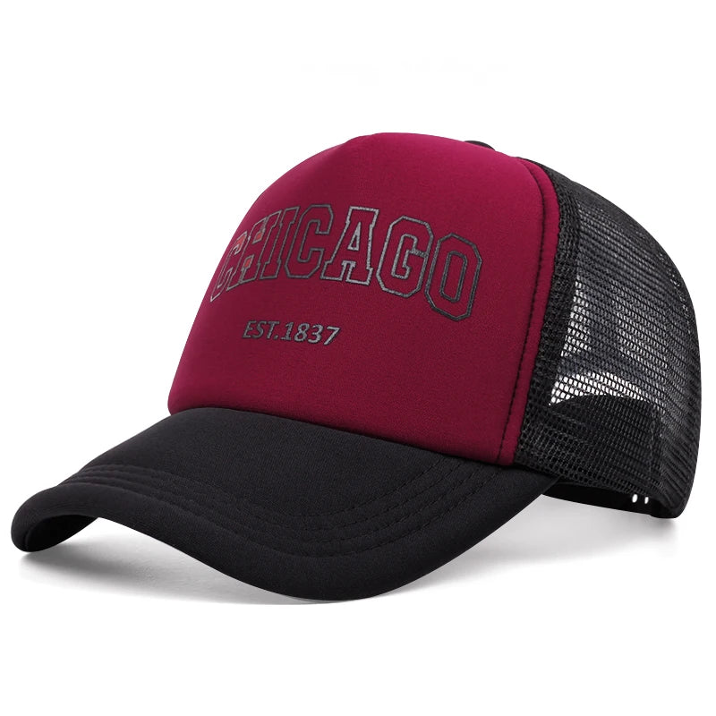 CHICAGO Letter Embroidered Baseball Cap – Unisex Cotton Snapback Hat for Spring & Summer Streetwear - Image 10