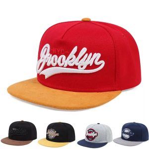 BROOKLYN Letter Embroidered Snapback Cap – Men’s Fashion Cotton Hat for Outdoor & Hip Hop Style