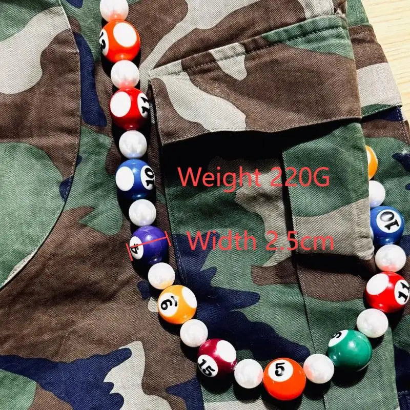 Limited Edition 3-in-1 Billiards-Themed Chain – Pants Chain, Bag Charm & Necklace Accessory - Image 3