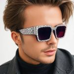 Retro Big Frame Square Sunglasses – Unisex One-Piece Designer Shades for Men & Women