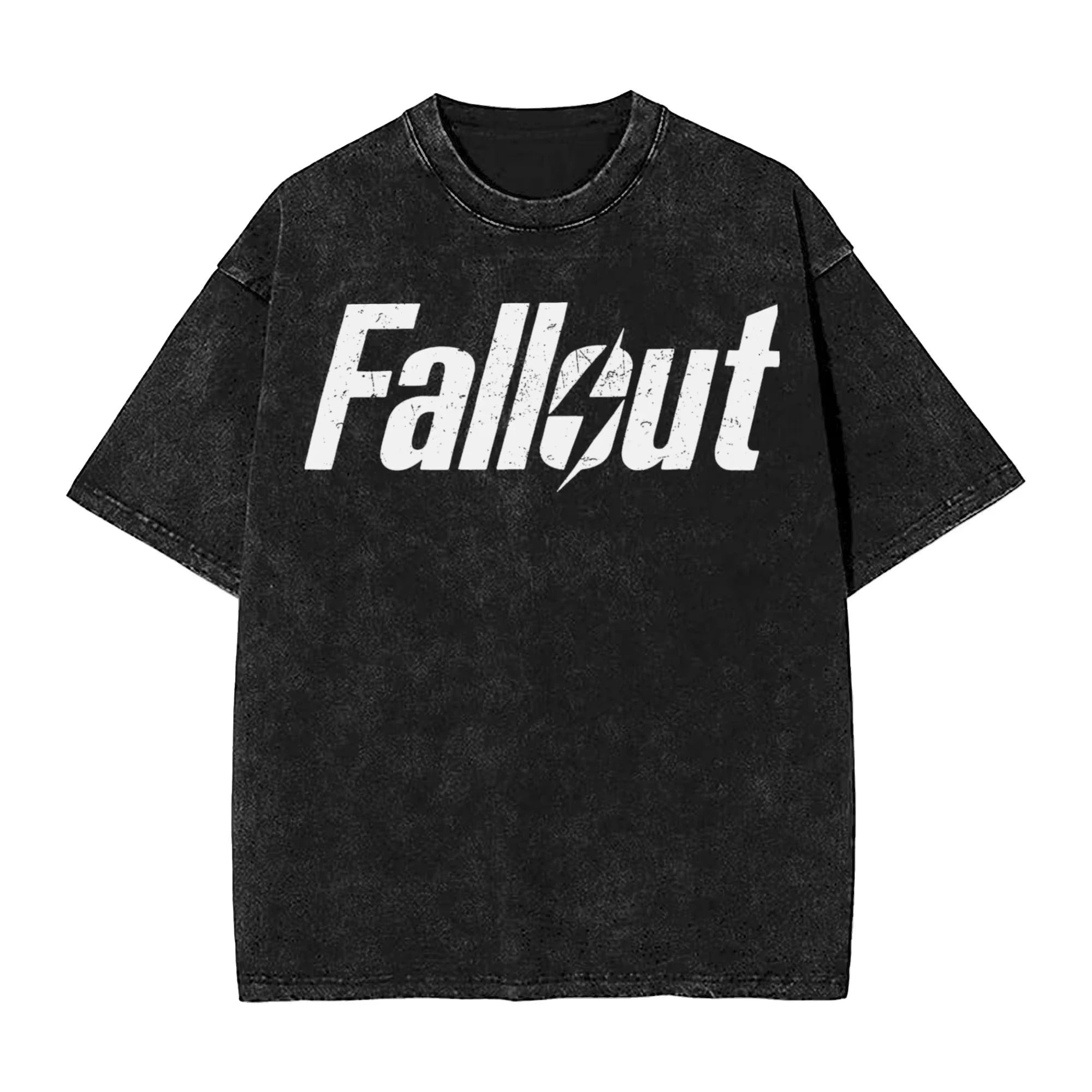 "Join The Vaults" Washed T-Shirt – Fallout Tec-Inspired Oversized Hip Hop Streetwear Tee for Men - Image 8