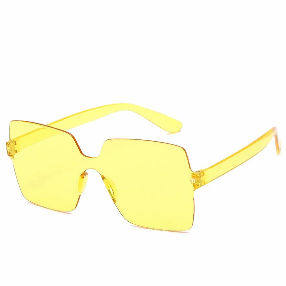 One-Piece Frameless Candy-Colored Sunglasses – Trendy UV400 Shades for Women - Image 11