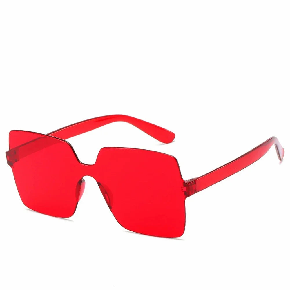 One-Piece Frameless Candy-Colored Sunglasses – Trendy UV400 Shades for Women - Image 10