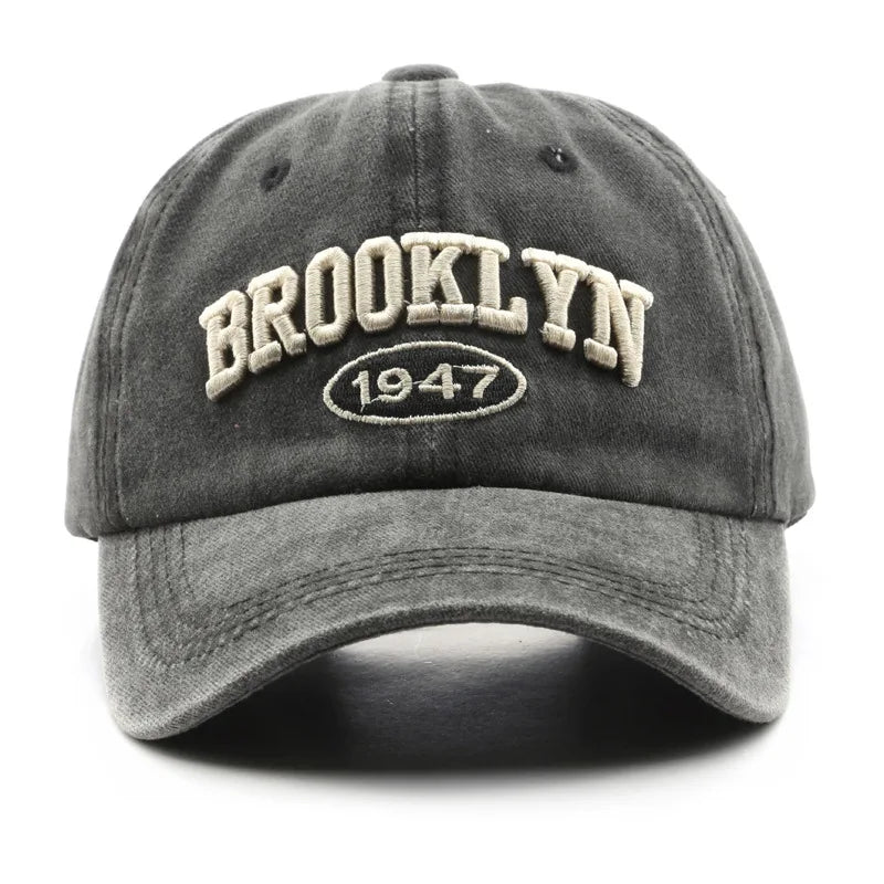 Brooklyn Alphabet Baseball Cap – Unisex Cotton Snapback Hat for Summer Street Style - Image 2