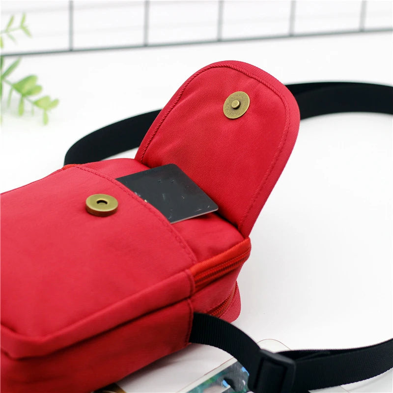 Canvas Multifunctional Crossbody Bag – Coin Purse & Mobile Phone Handbag - Image 3