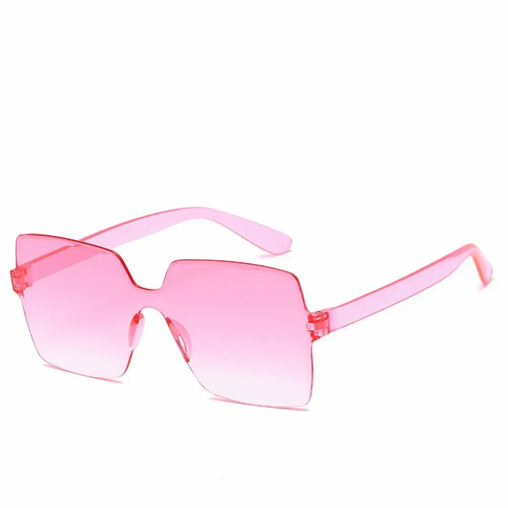 One-Piece Frameless Candy-Colored Sunglasses – Trendy UV400 Shades for Women - Image 9