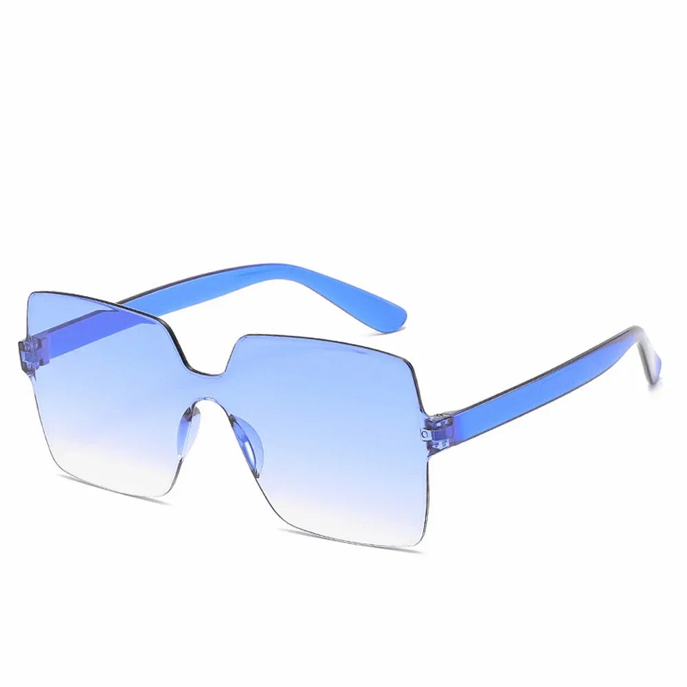 One-Piece Frameless Candy-Colored Sunglasses – Trendy UV400 Shades for Women - Image 20