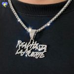 Hip Hop Street Style Real Hasta La Muerte Bling Pendant Necklace