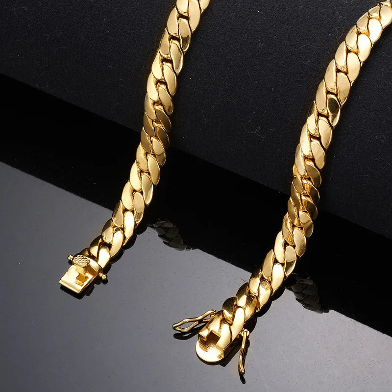 Hip Hop Bling Gold Cuban Link Chain - Image 2