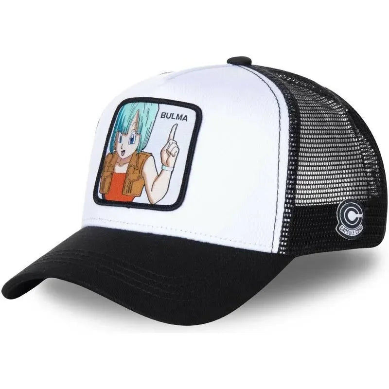 Dragon Ball Goku & Buu Embroidered Cap – Adjustable Trucker Mesh Hat for Men - Image 42