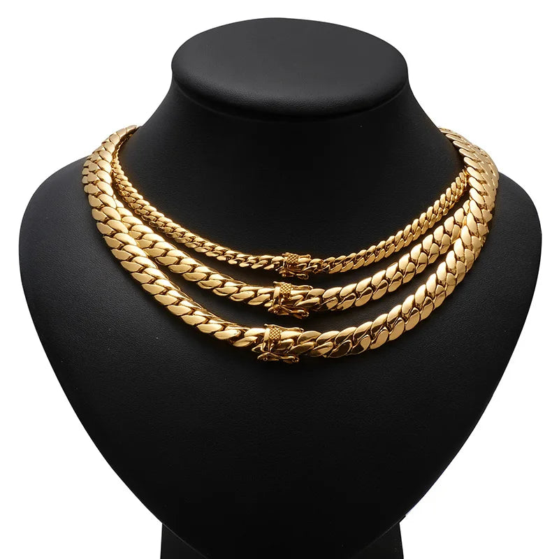 Hip Hop Bling Gold Cuban Link Chain