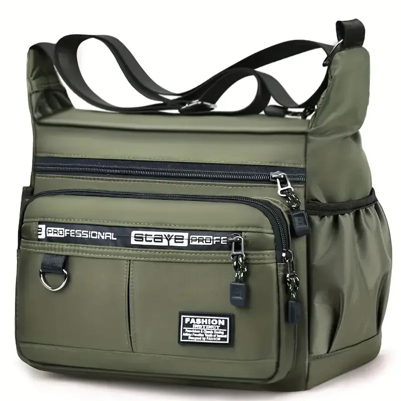 Multi-Layer Men’s Messenger Bag – Durable Crossbody Sling with Multiple Pockets