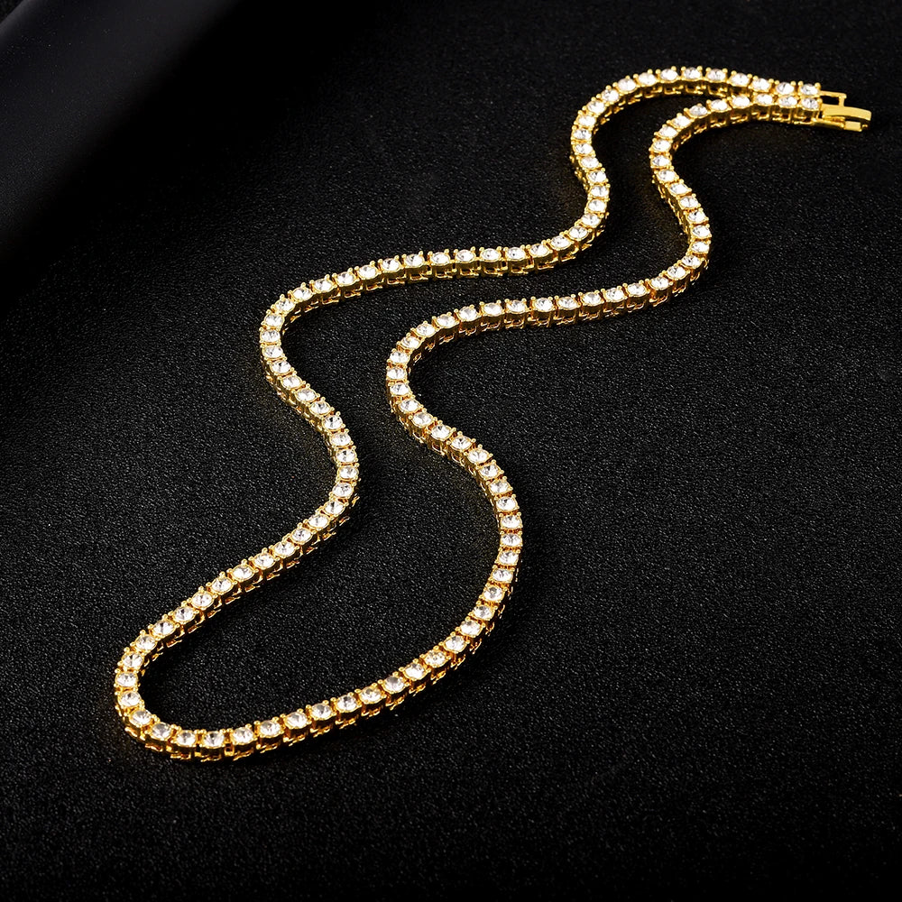 New Classical 4MM Tennis Chain Iced Out Bracelet & Necklace - Image 6