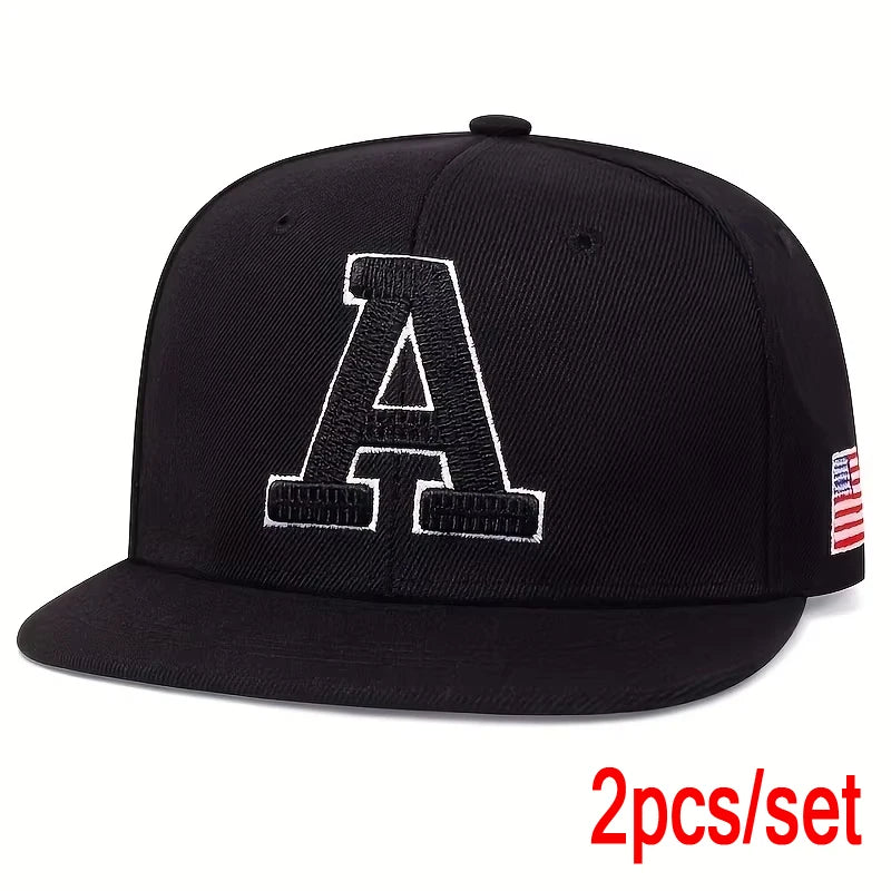 A Letter Embroidered Baseball Cap – Men’s Cotton Snapback Hat for Hip Hop & Outdoor Style - Image 16