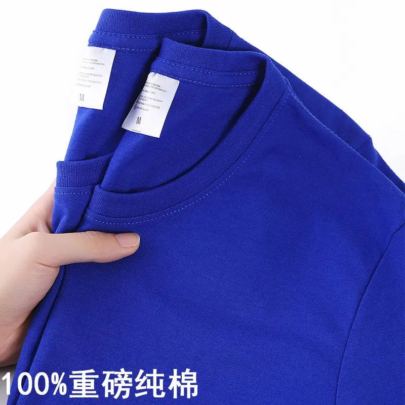 100% Cotton Solid Color O-Neck Short Sleeve T-Shirt - Image 19