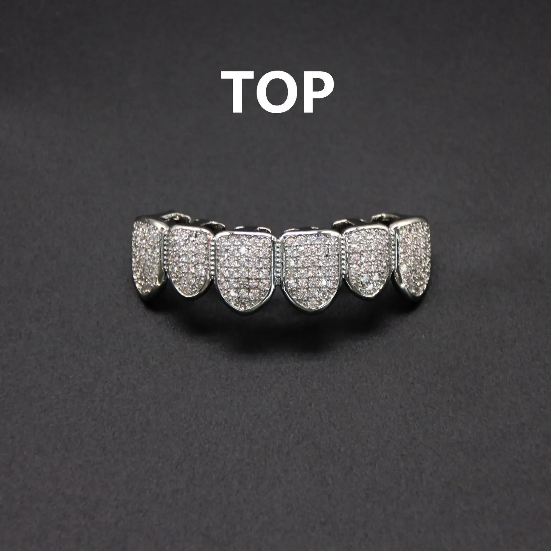Hip Hop CZ Teeth Grillz Set - Image 10