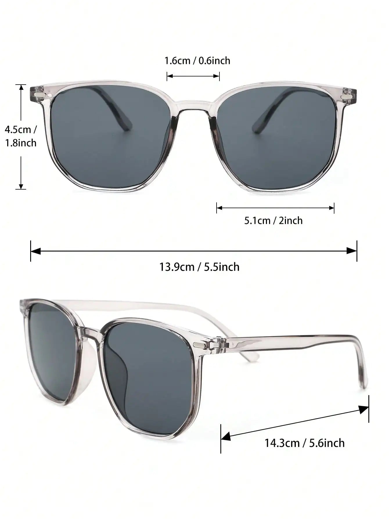 Unisex Square Fashion Sunglasses – Stylish Everyday Shades for Travel & Outdoor Wear - Image 5