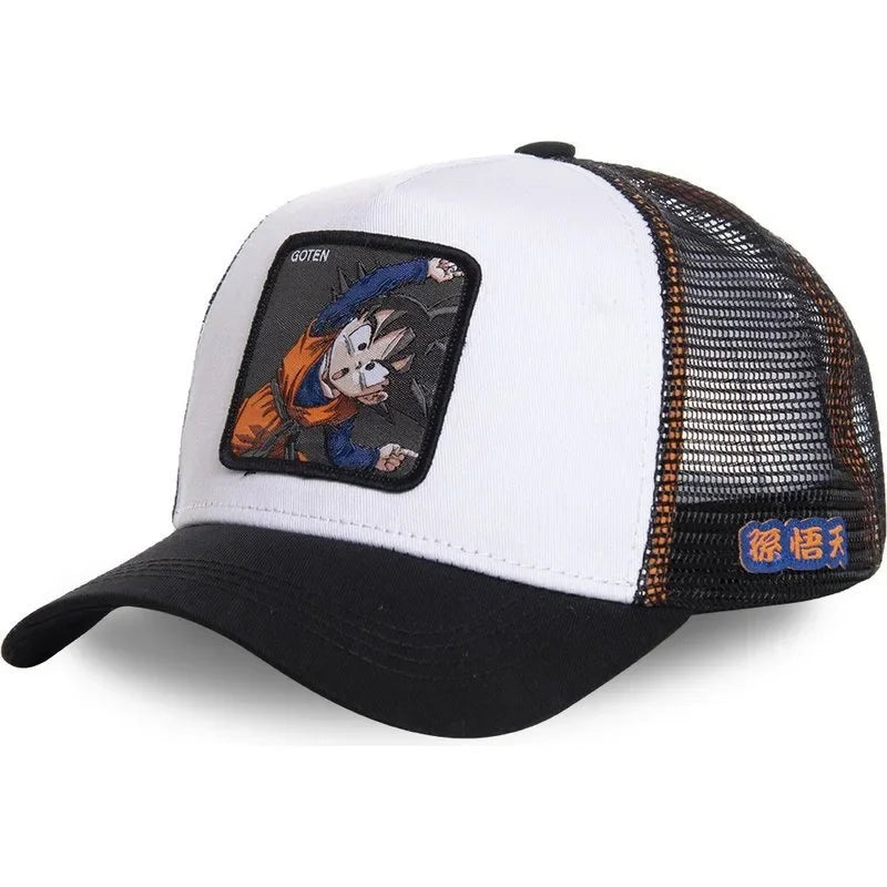 Dragon Ball Goku & Buu Embroidered Cap – Adjustable Trucker Mesh Hat for Men - Image 4