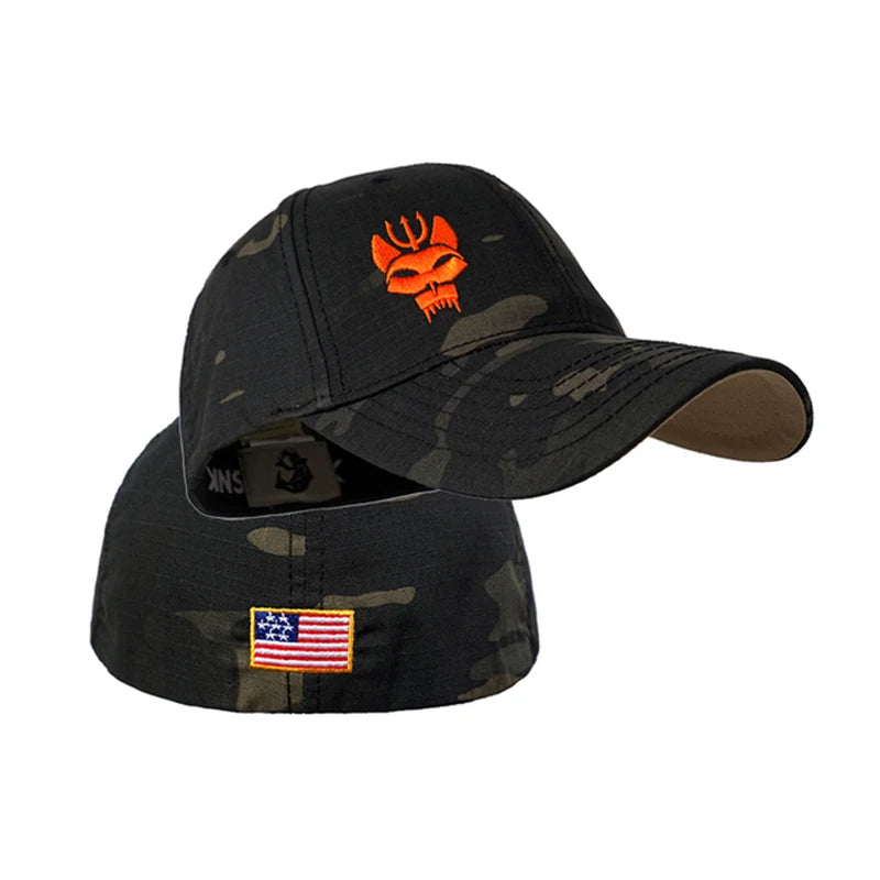 Tactical Camo Cotton Baseball Cap – Fashion Snapback Hat for Outdoor & Hip Hop Style - Image 8