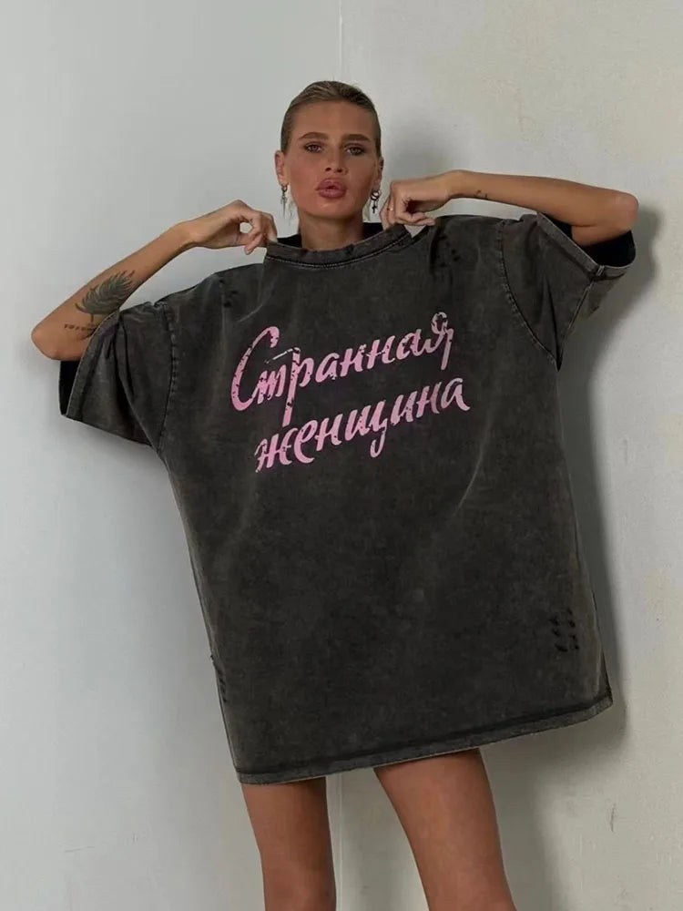 Vintage Plus Size Letter Print T-Shirt – Oversized Streetwear Tee (Up to 3XL) - Image 6