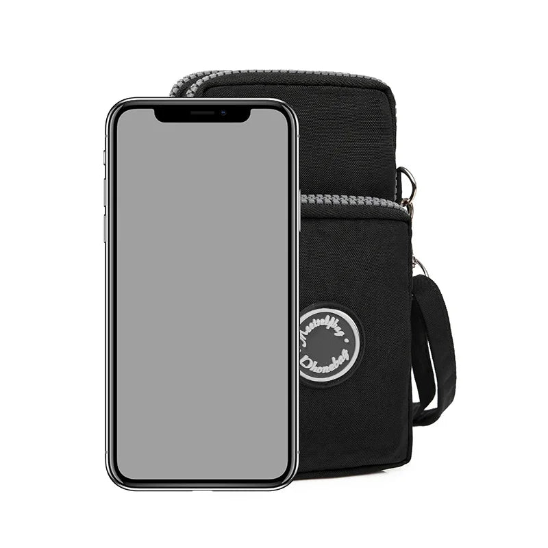 Portable Zipper Coin & Phone Crossbody Bag – Compact Everyday Bag for Men - Image 4
