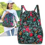 Women's Drawstring Sports Backpack – Foldable Travel & Shopping Rucksack