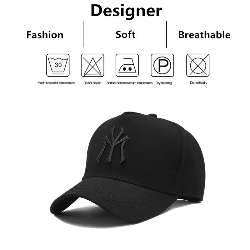 MY Letter Embroidered Snapback Cap – Unisex Adjustable Baseball Hat for Spring & Autumn - Image 2