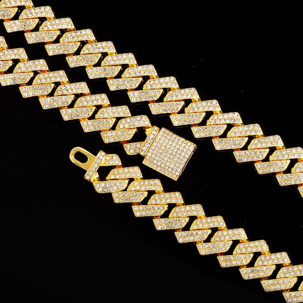 Hip Hop Miami Cuban Link Chain Set - Image 4