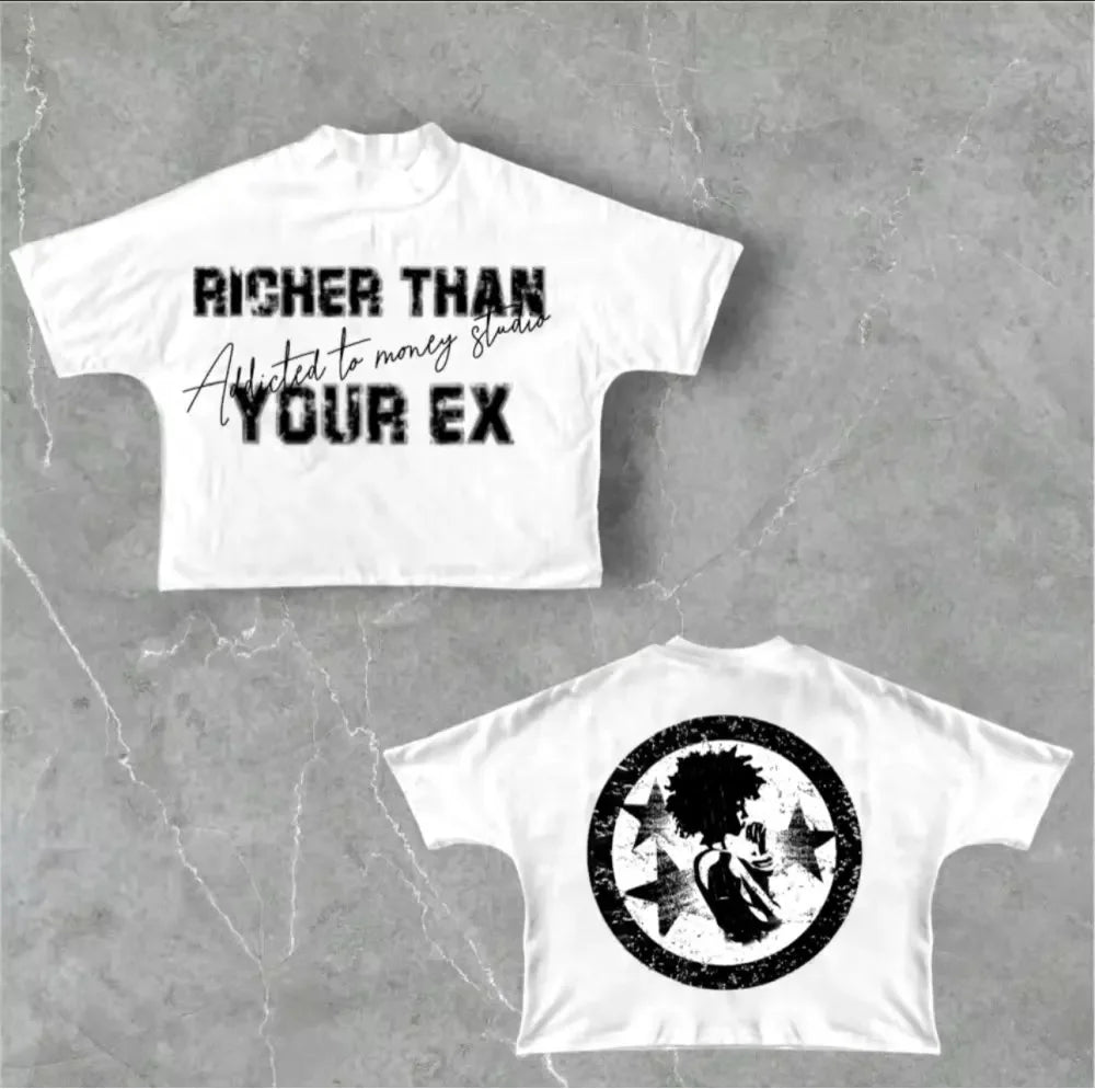 Summer Trendy Brand Pattern Printed T-Shirt – Oversized Y2K Streetwear Tee for Women - Image 9