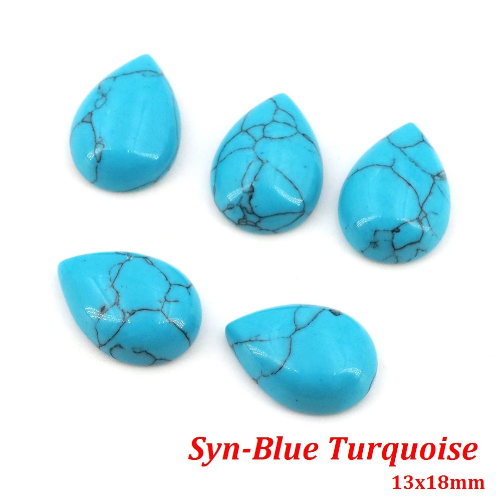 13x18mm Water Drop Flat Back Beads – Natural Stone Crystal Cabochons for DIY Jewelry - Image 11
