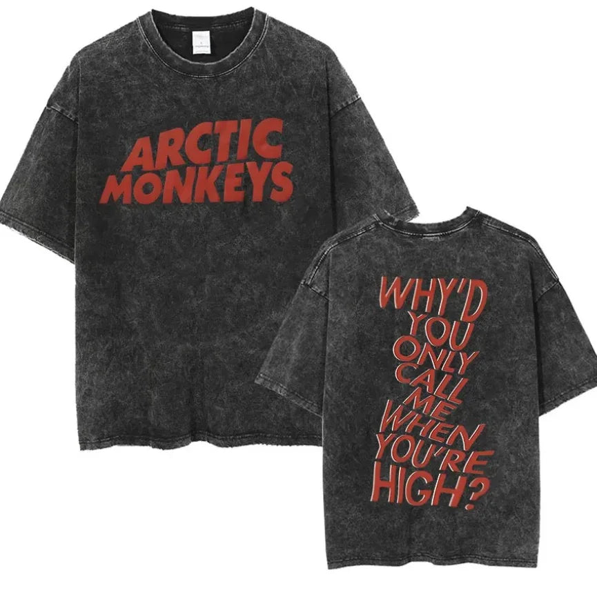 Retro Rock Arctic Monkeys Music Album Graphic T-Shirt - Image 2