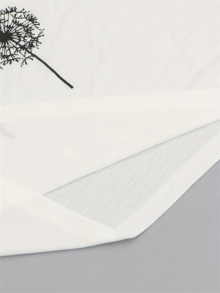 2025 Red Rose Printed T-Shirt – Casual Loose-Fit Short Sleeve Summer Tee - Image 3