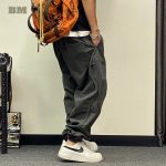 Plus Size Japanese Streetwear Oversized Cargo Pants – Harajuku Casual Joggers for Men