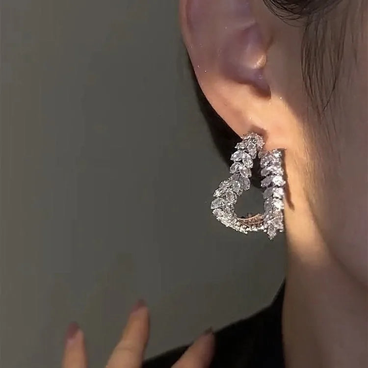 Luxury Zircon Flower Stud Earrings - Image 3